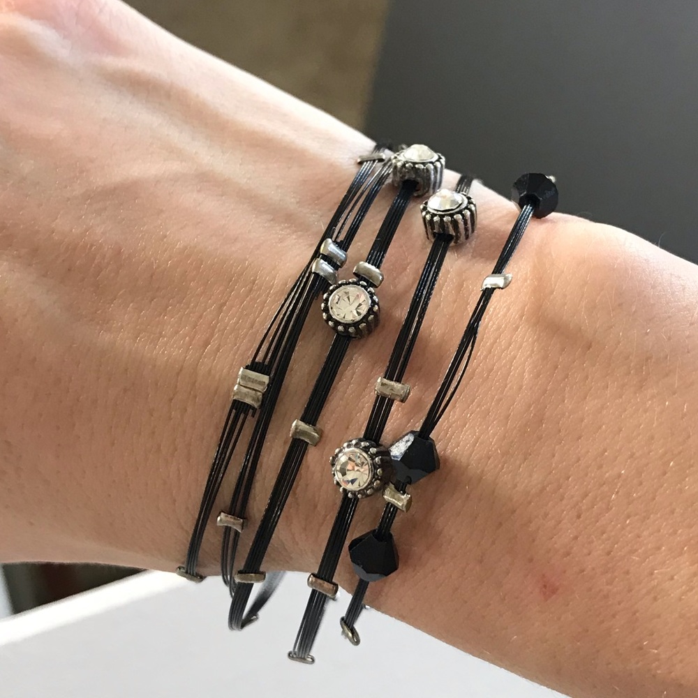 Black wire bracelets